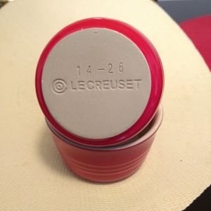 NWOT 2 Red Le Creuset Ceramic Ramekins